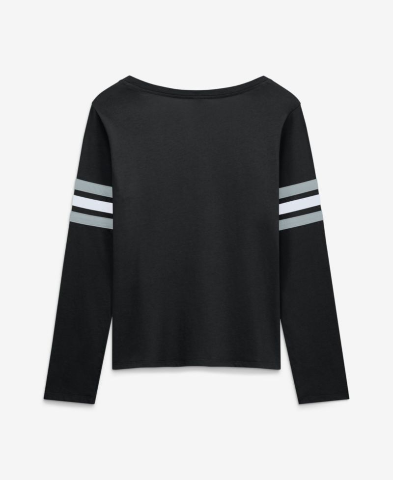 Women's Las Vegas Raiders Team First Coverage Scheme Long Sleeve Lace-up Neckline T-Shirt