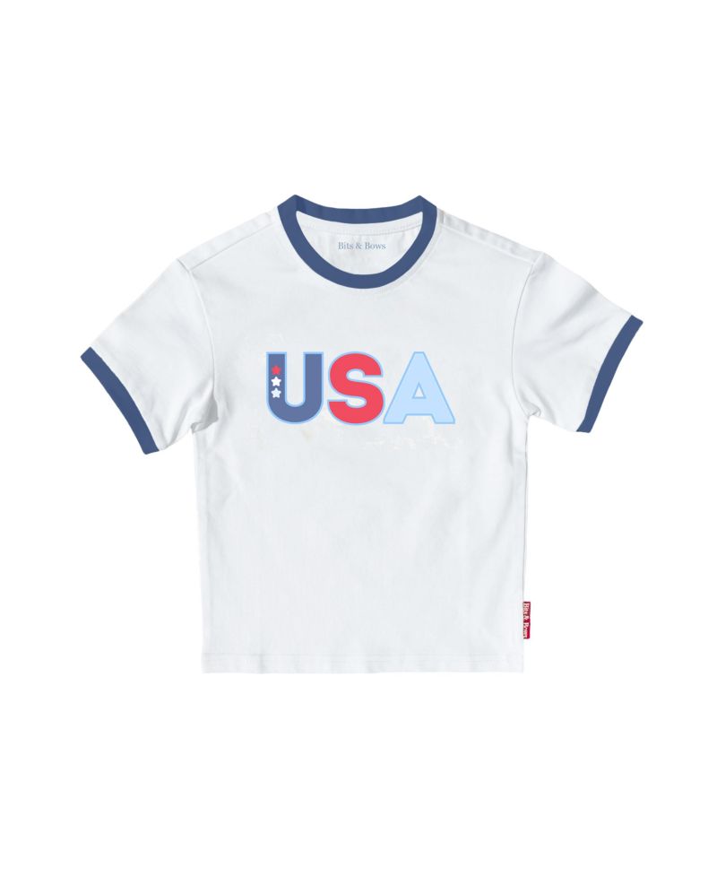 Girls USA Crewneck T-Shirt