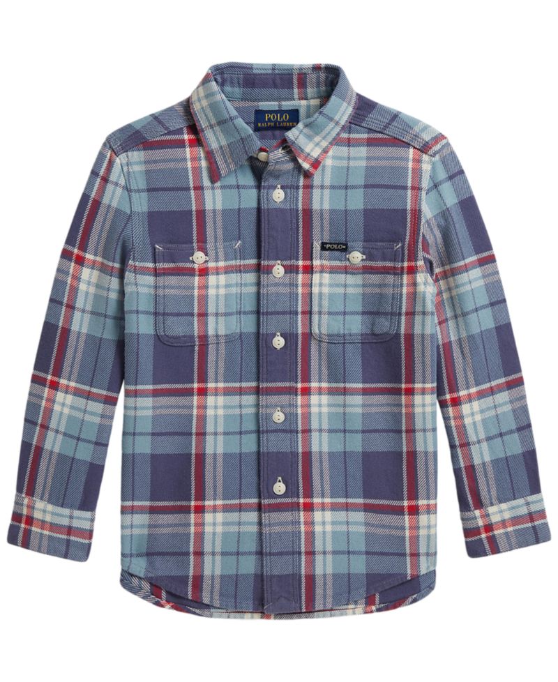 Boys' 2T-7 Plaid Cotton Flannel Work Shirt