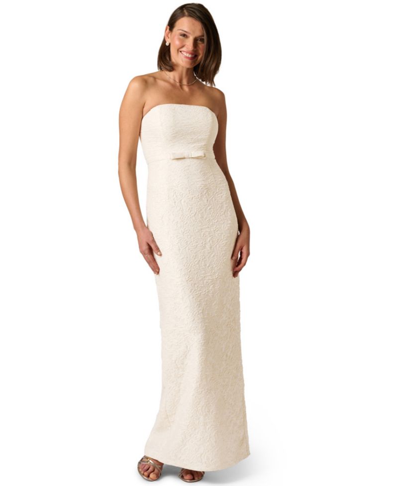 Women's Strapless Glitter Ball Gown