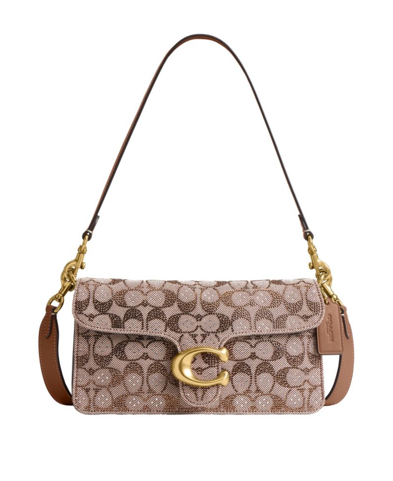 Tabby Medium Crystal Signature Jacquard Shoulder Bag 26
