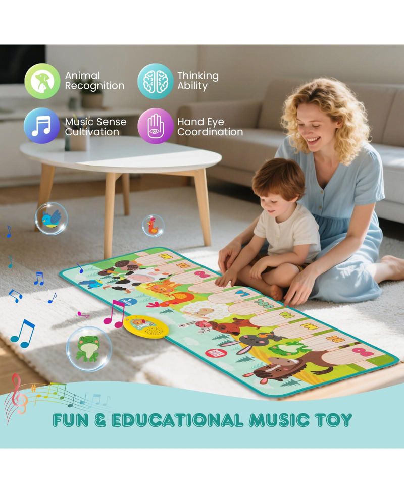 Kids Animal Farm Piano Foldable Playmat
