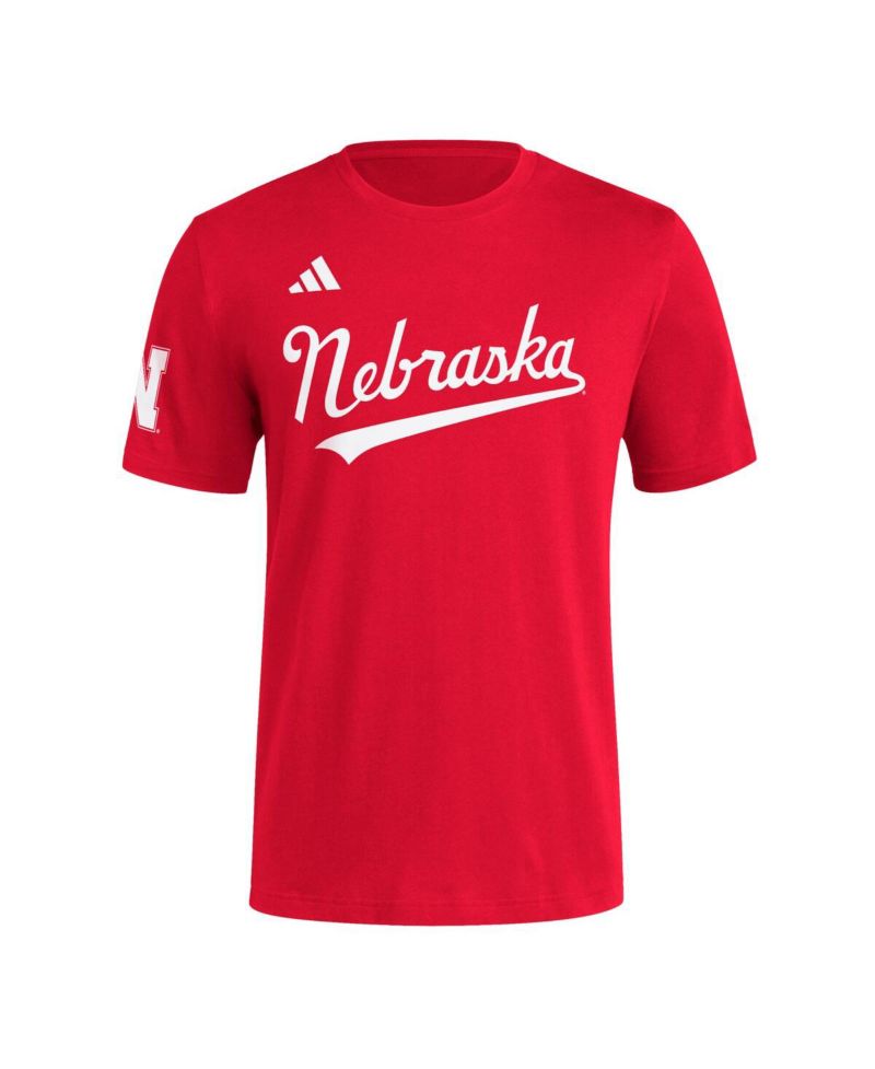Men's Scarlet Nebraska Huskers Fresh Wordmark T-Shirt