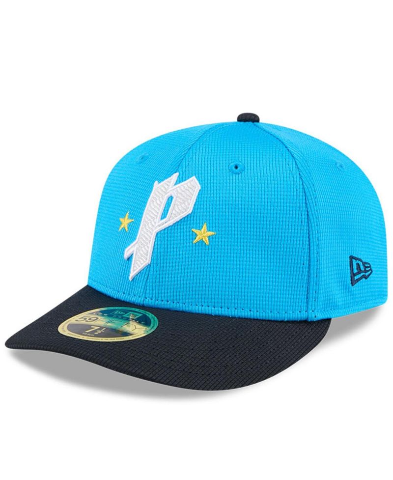 Men's Neptune Blue/Navy Philadelphia Phillies City Connect Batting Practice Low Profile 59FIFTY Fitted Hat
