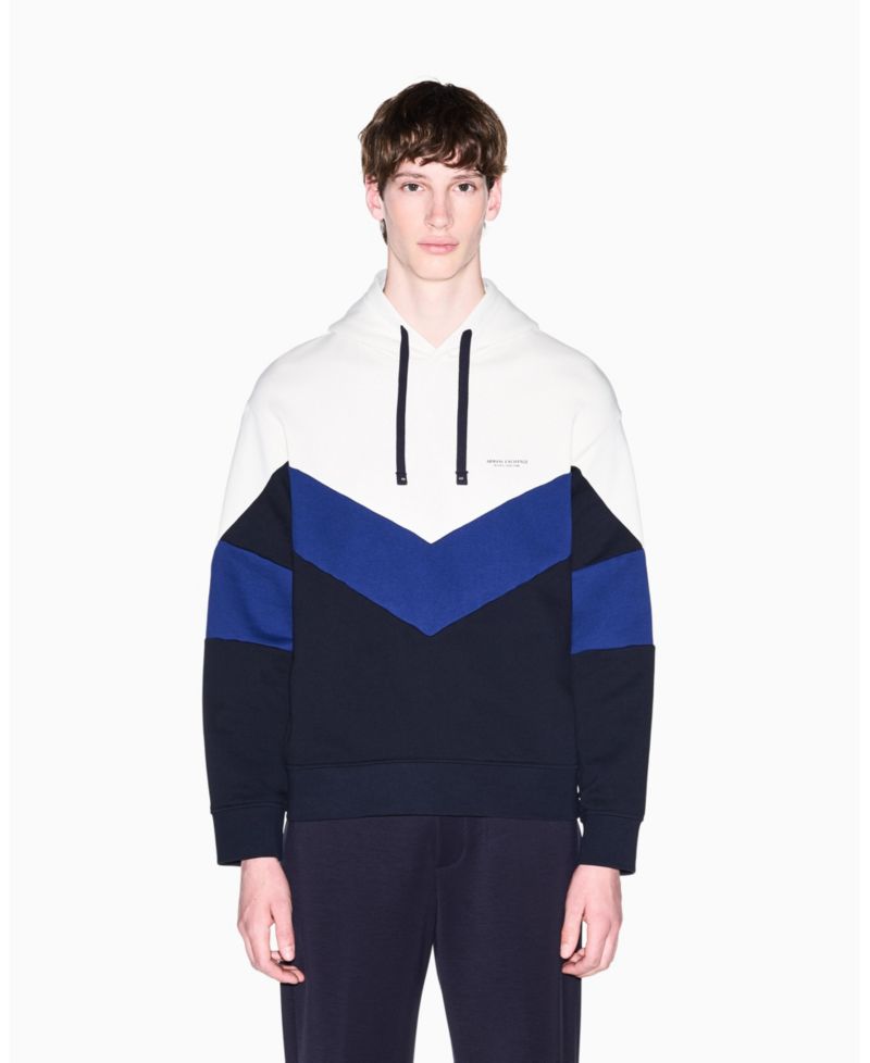 Men's Chevron Color Block Hoodie