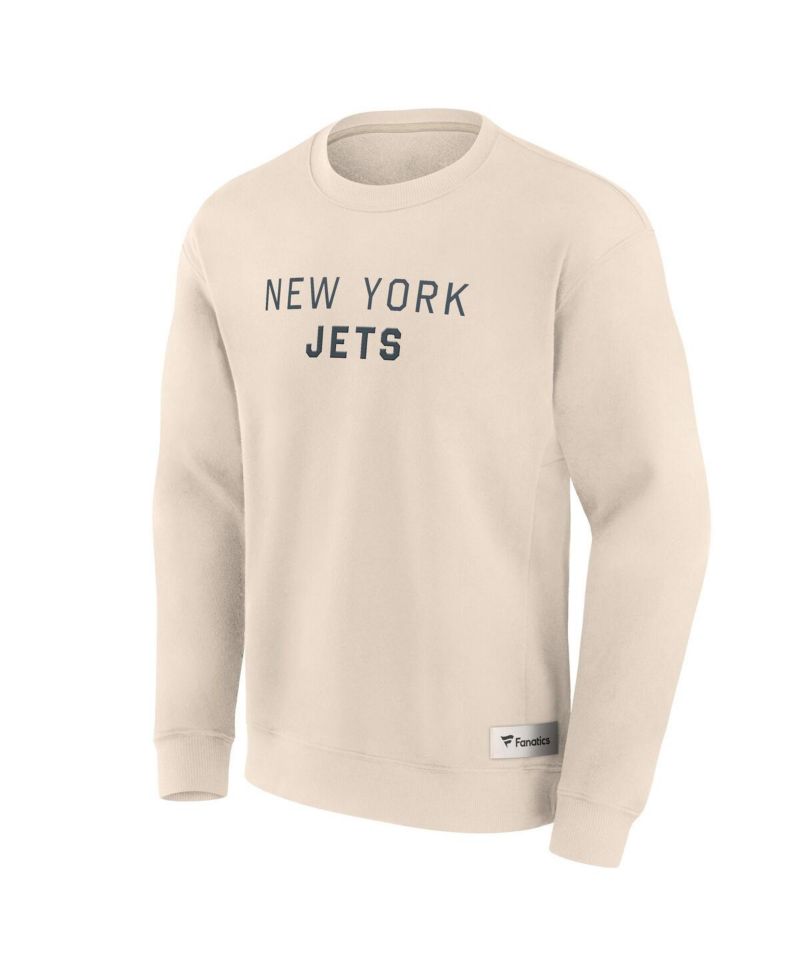 Men's Cream New York Jets Elements Future Ground Lettering Pullover Sweatshirt