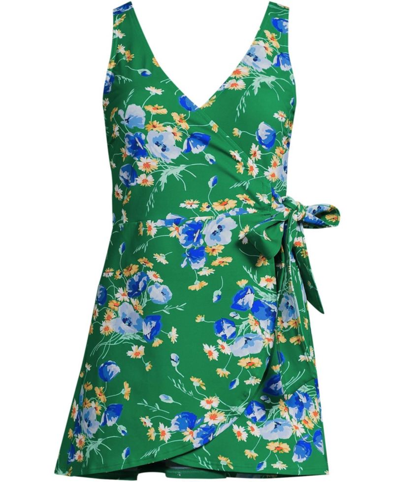 Women's Side Tie Mini Swim Dress Swimsuit