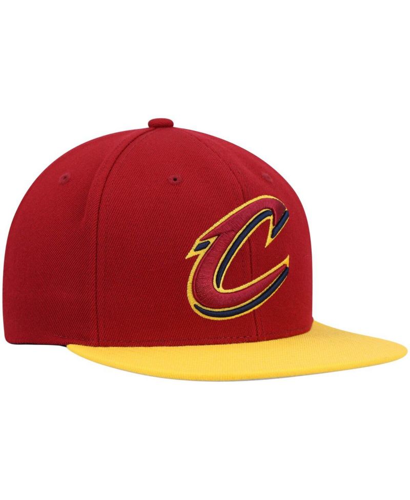 Men's Wine, Gold Cleveland Cavaliers Team Two-Tone 2.0 Snapback Hat