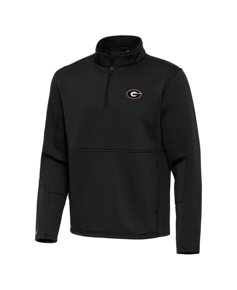 Men's Black Georgia Bulldogs Twist Quarter-Zip Pullover Jacket