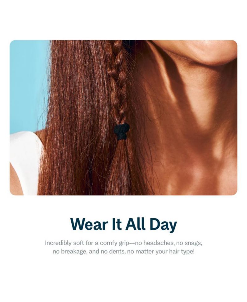No Snag Braid Ends - Seamless Nylon and Spandex Hair Ties for Braids - No-Snag Gentle Hold Design - 25 Pack
