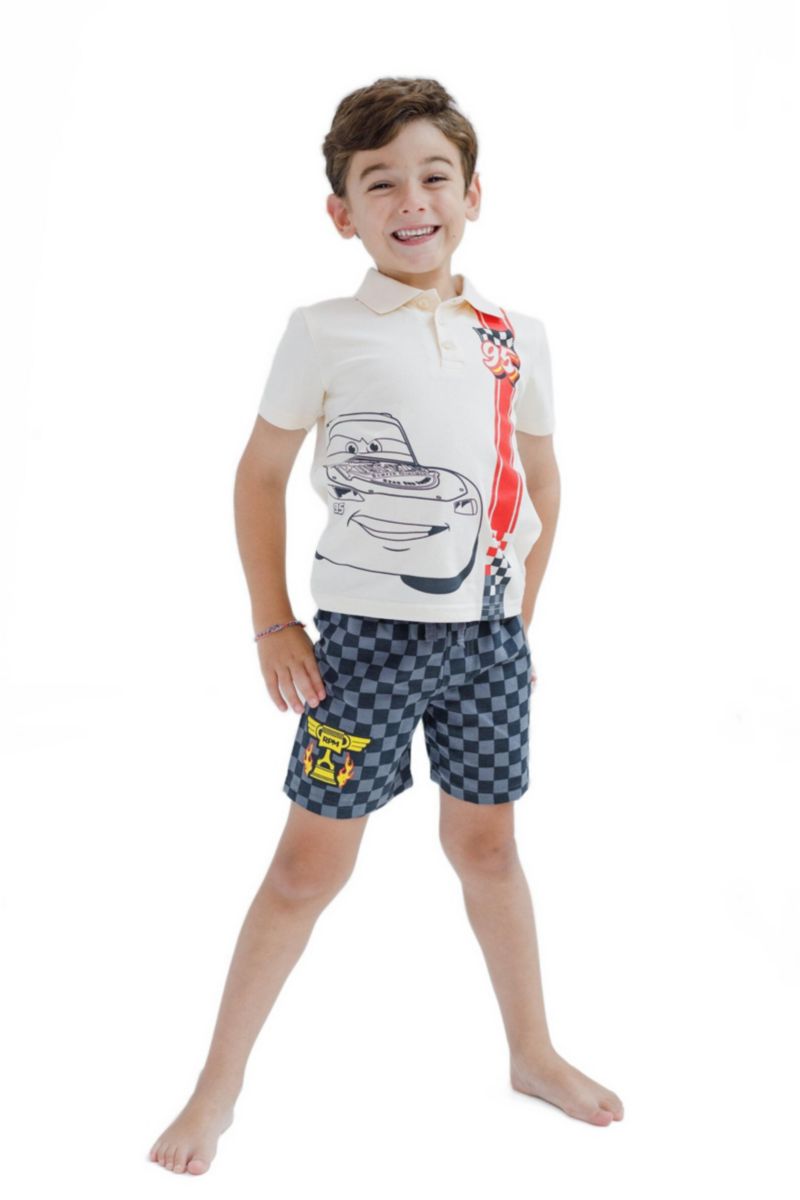 Disney Boy's 6-12 Lion King Mickey Mouse Polo Shirt and Shorts Outfit Set