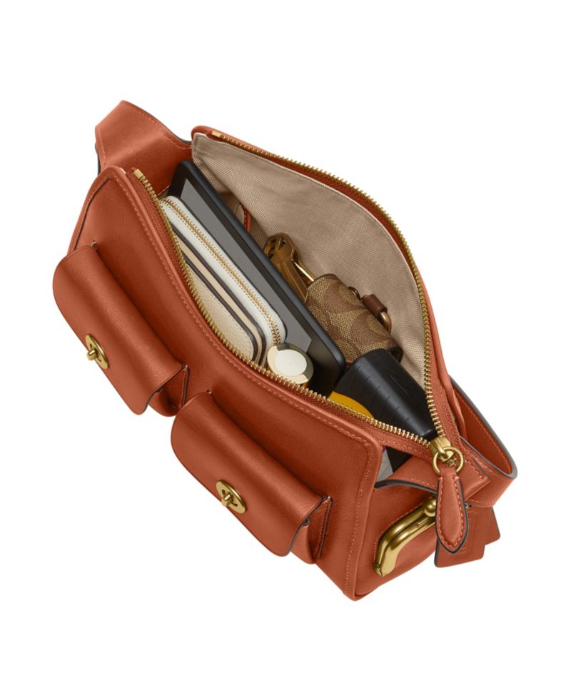 Haversack Turnlock Medium Leather Shoulder Bag 27
