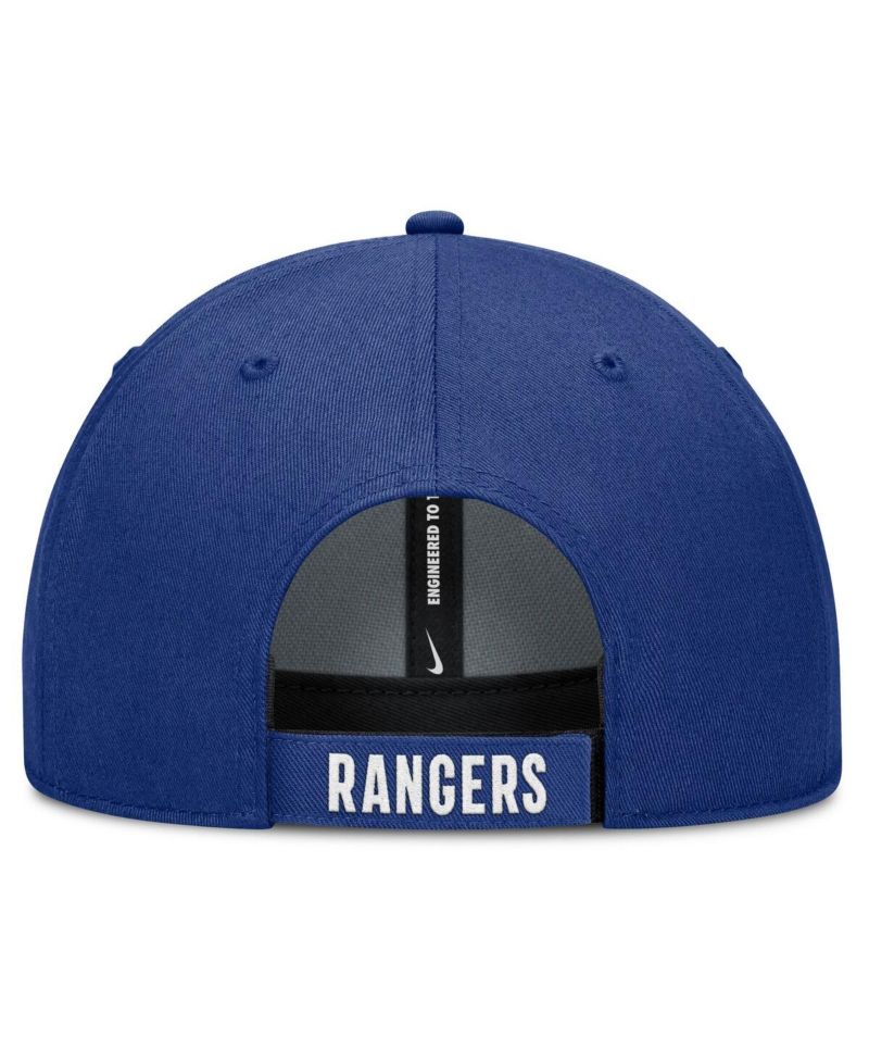 Men's White/Royal Texas Rangers Club Performance Adjustable Hat