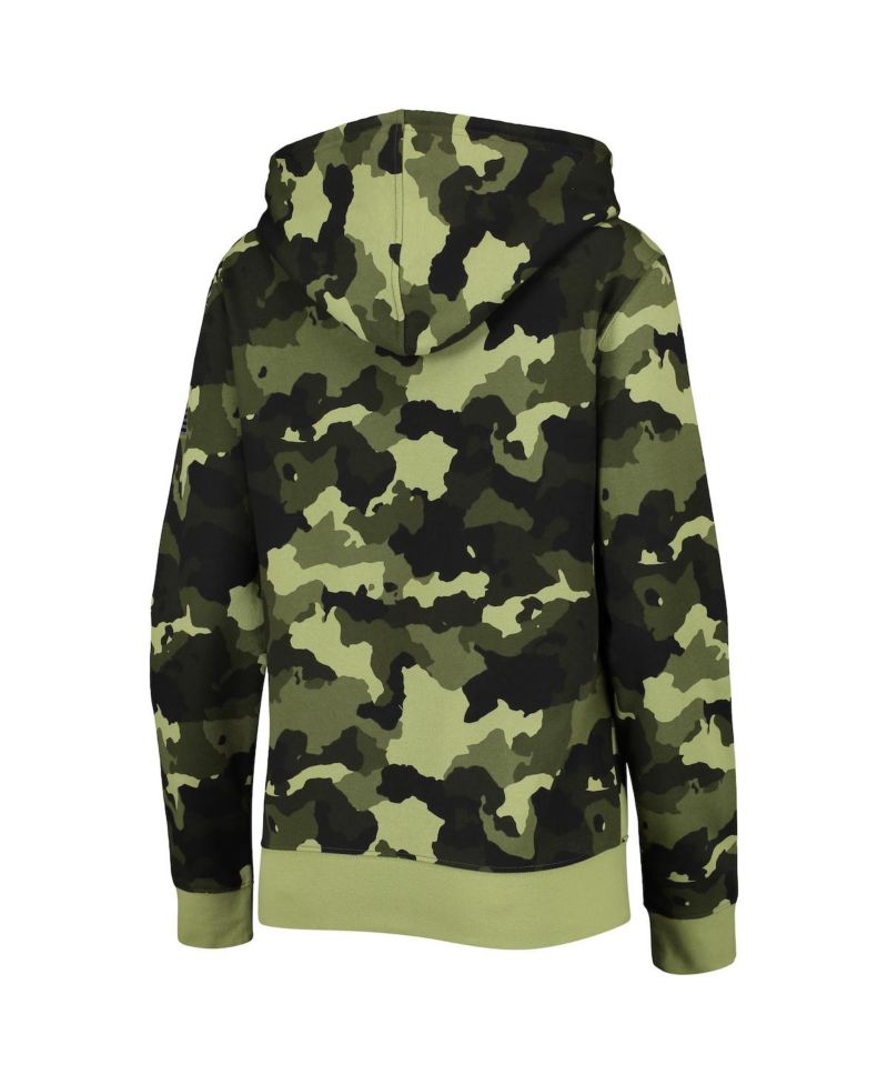 Women's Green Boston Red Sox 2022 MLB Armed Forces Day Camo Full-Zip Hoodie