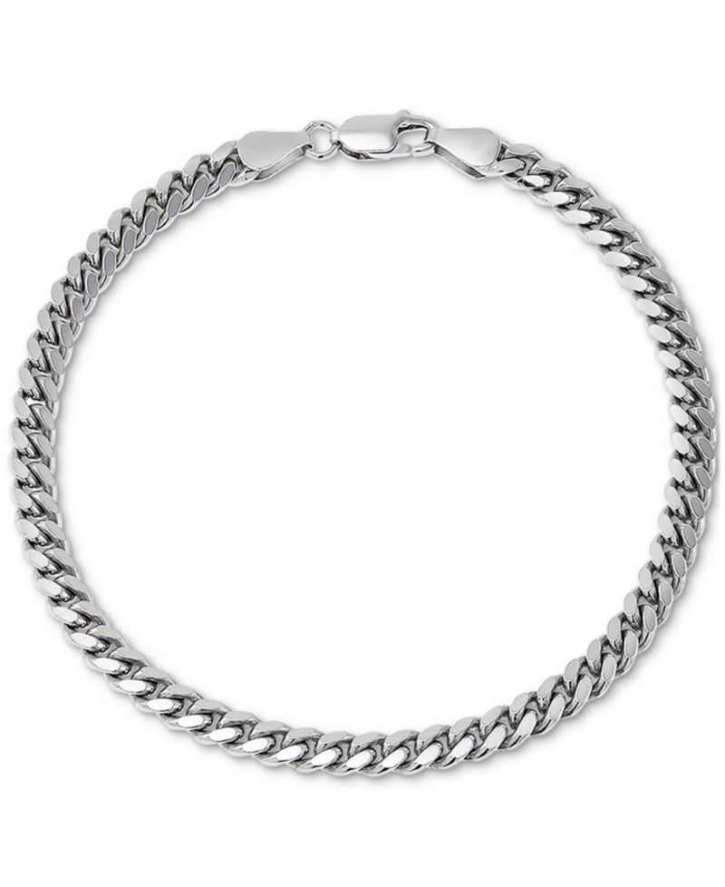 Men's Cuban Link Bracelet in 18k Gold-plated Sterling Silver & Sterling Silver