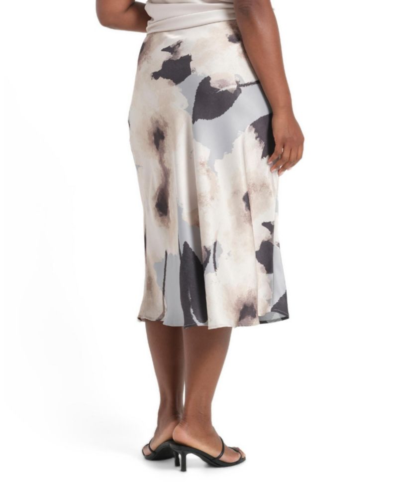 Women's Sylvie Floral-Print High-Waisted Bias-Cut Midi Skirt