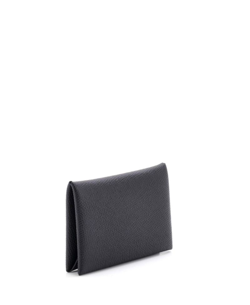Pre-Owned Hermes Calvi Duo Card Holder Epsom