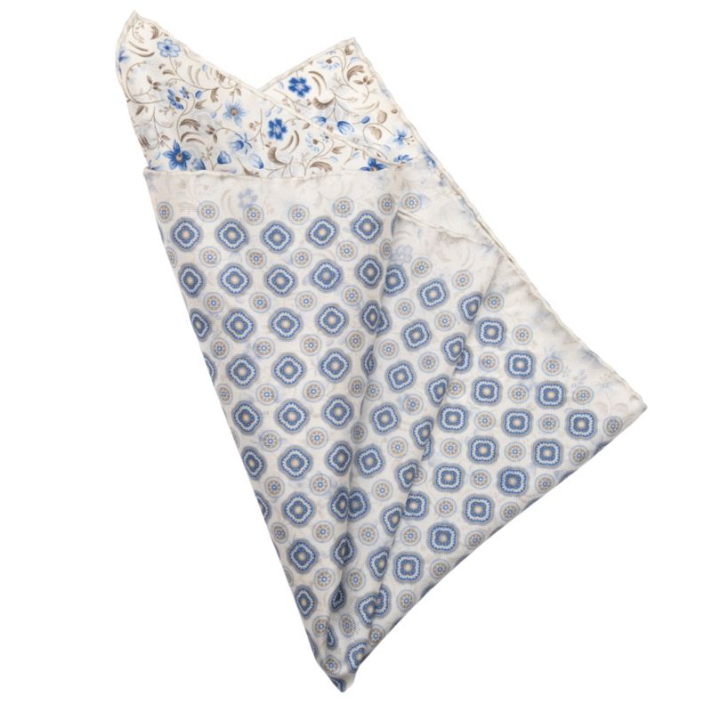 Men's Italo Double Sided Silk Pocket Square