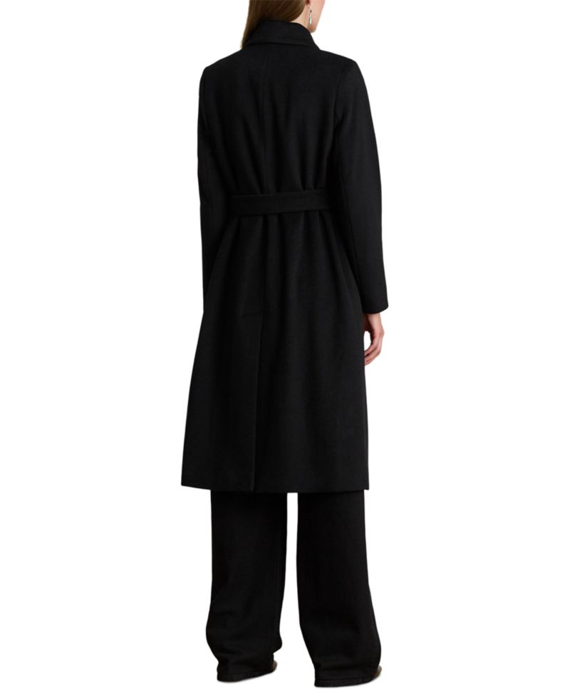 Women's Belted Single-Breasted Wool-Blend Coat