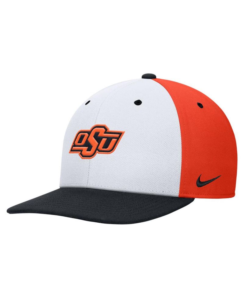 Men's White/Orange Oklahoma State Cowboys Pro Performance Snapback Hat