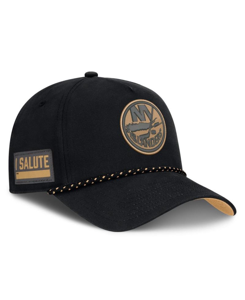Men's Black New York Islanders Military Appreciation Authentic Pro A-Frame Adjustable Hat