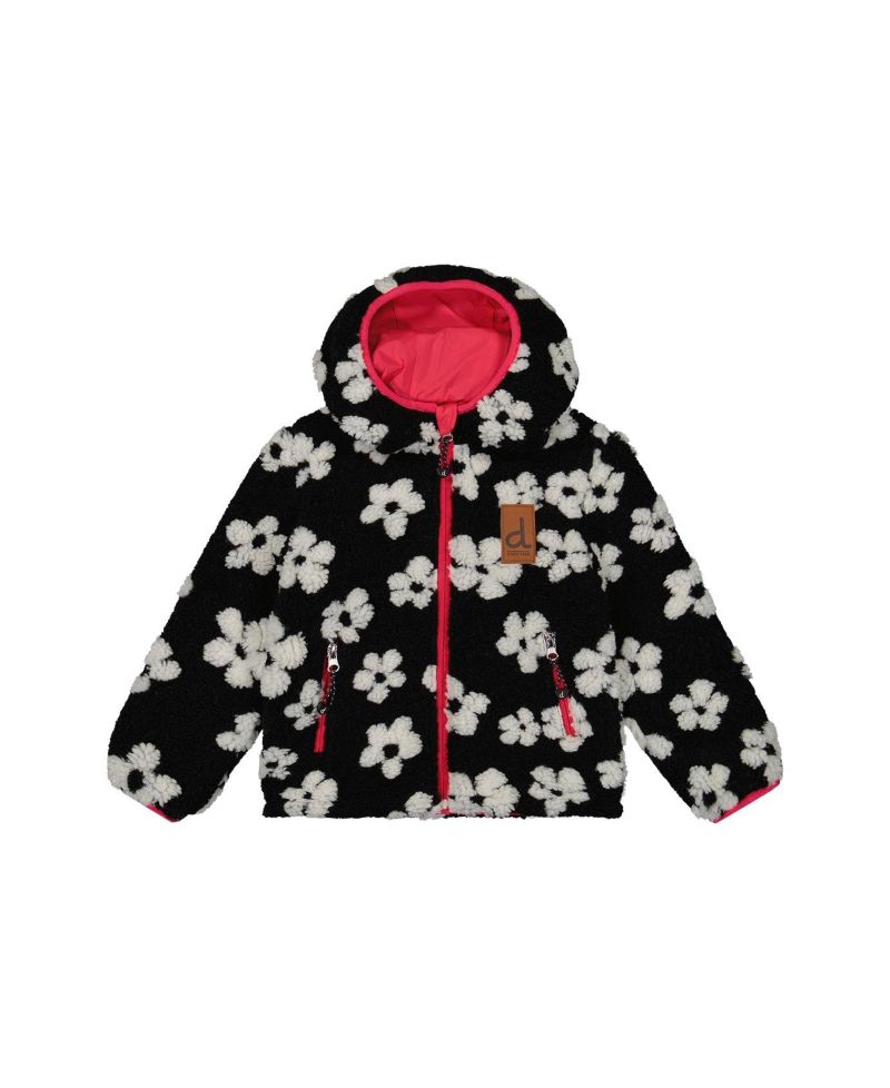 Big Girls Reversible Mid-Season Jacket Printed Flowers