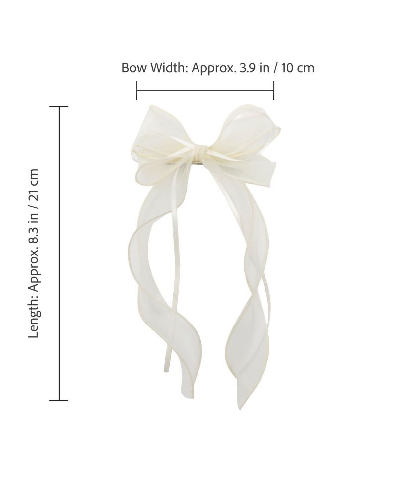 Girls Organza Double Ribbon Clip Gift Set with Tin Case