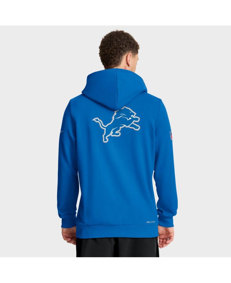Men's Blue Detroit Lions Sideline Standard Issue Utility Player Dri-FIT Full-Zip Hoodie