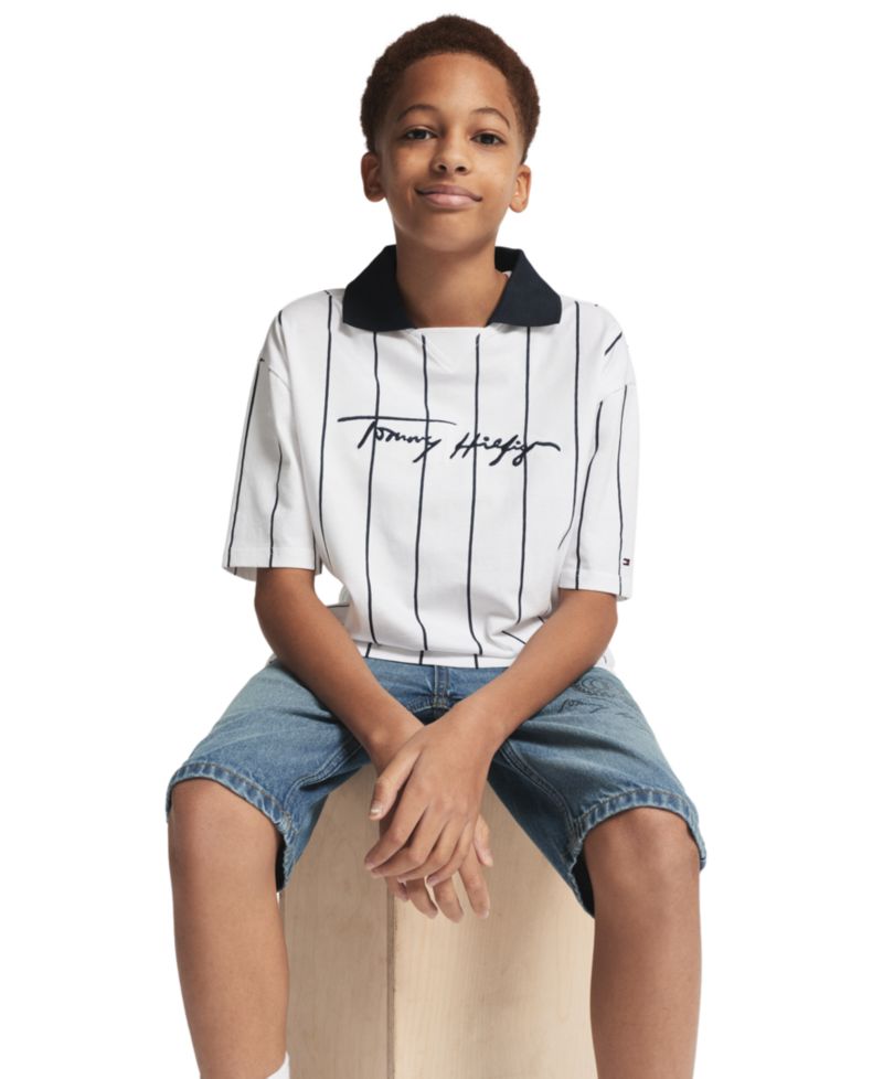 Boys' 8-20 Regular Fit Varsity Denim Shorts