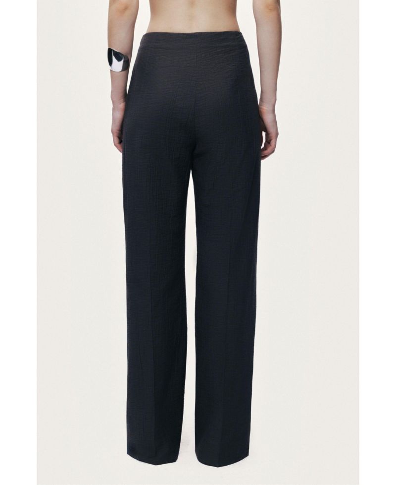 Women's High-Waisted Wide-Leg Pull-On Cotton-Blend Pants