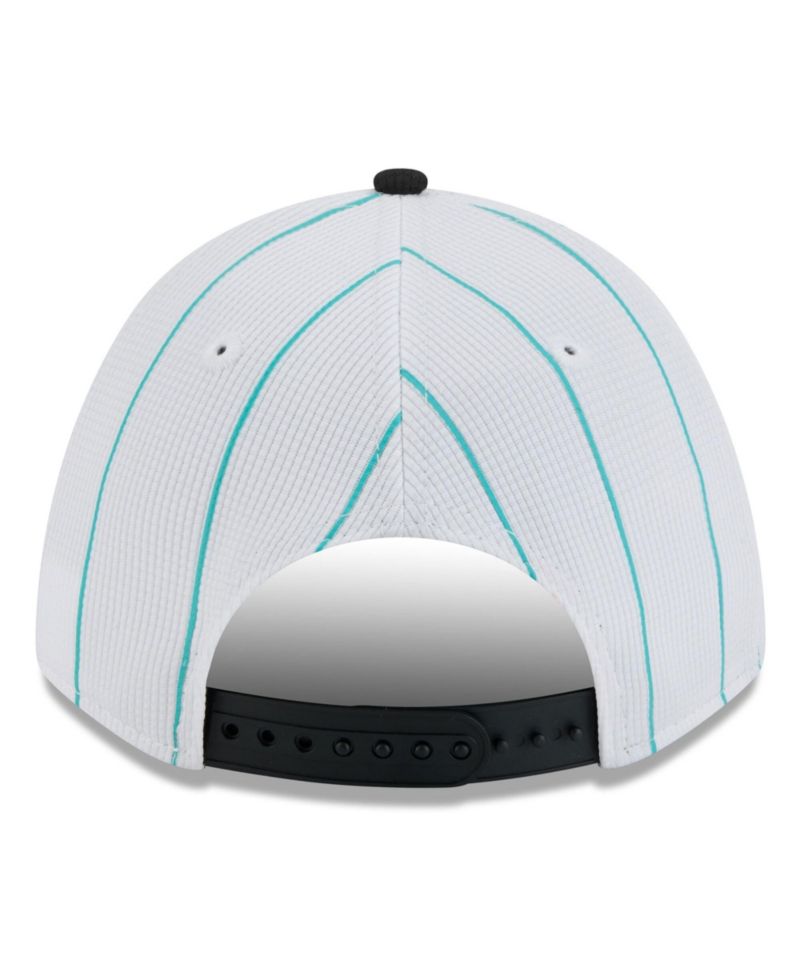 Men's White/Black Miami Marlins 2025 Batting Practice 9FORTY M-Crown Adjustable Hat