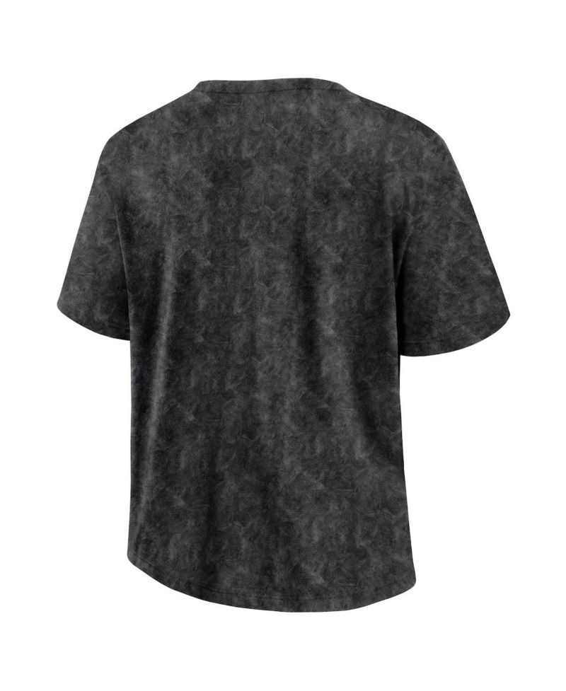 Women's Black Vegas Golden Knights Faded Wash T-Shirt