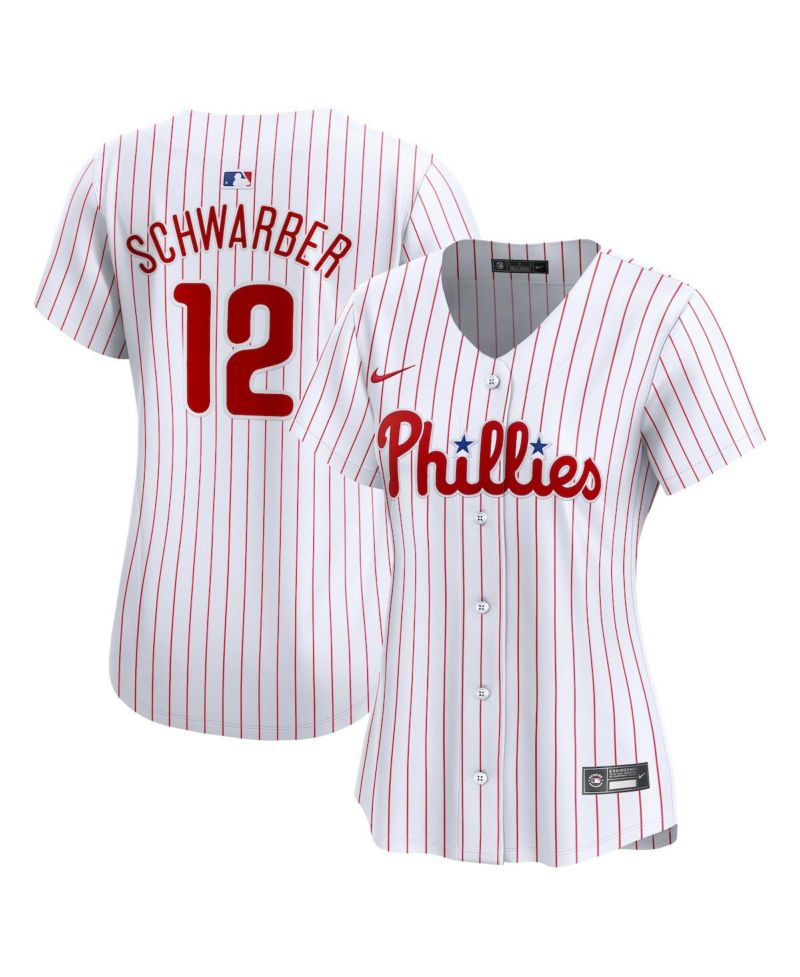 Women's Kyle Schwarber White Philadelphia Phillies Home Limited Player Jersey