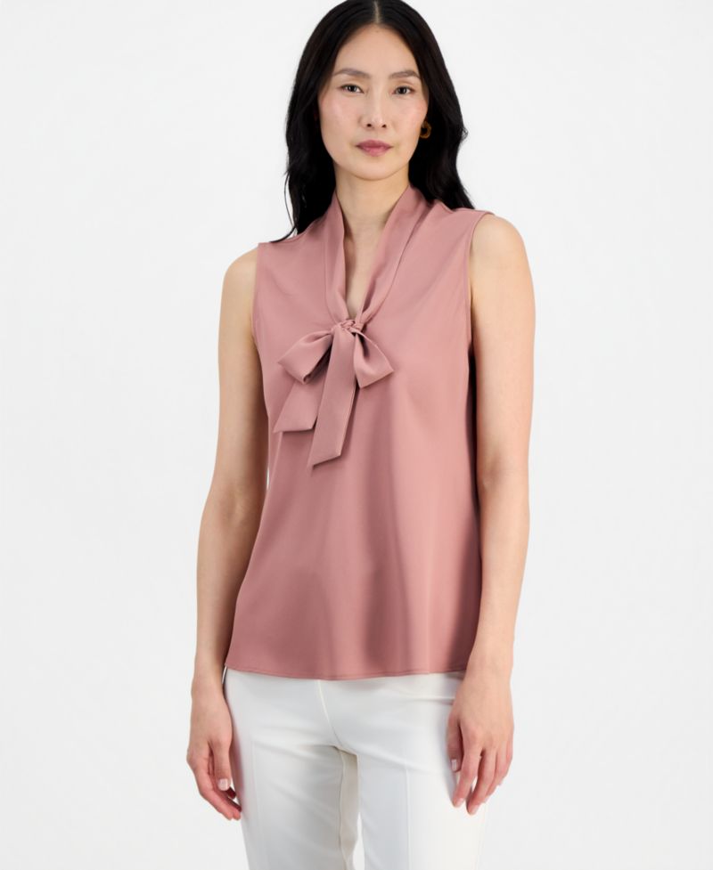 Women's Sleeveless Tie-Neck Top