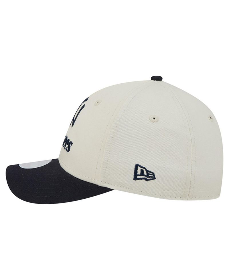 Women's Cream/Navy New York Yankees Primary 9FORTY M-Crown Adjustable Hat