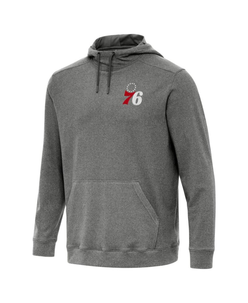 Men's Heather Black Philadelphia 76ers Cloud Pullover Hoodie