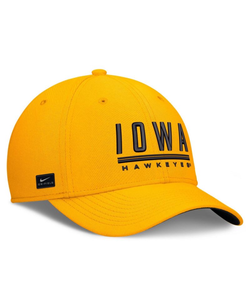 Men's Gold Iowa Hawkeyes Game Day Rise Swooshflex Hat