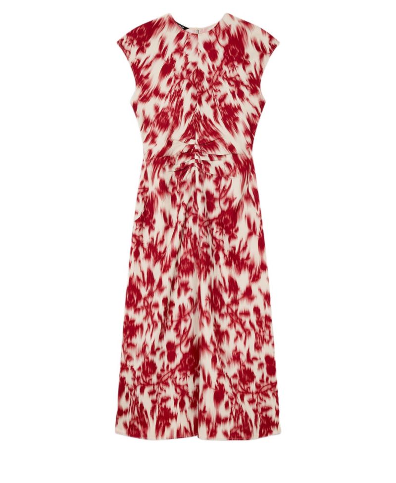 Women's Blurred Floral Crepe Dress