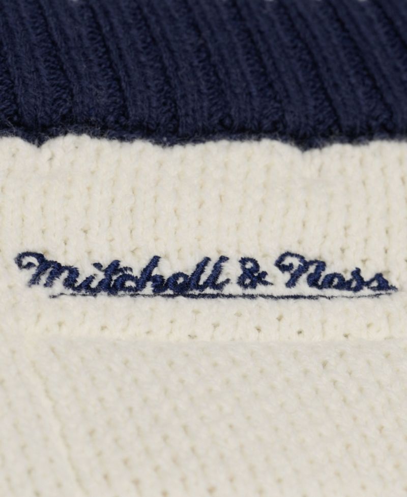 Women's Cream/Navy Chicago Bears Retro Roots V-Neck Sweater