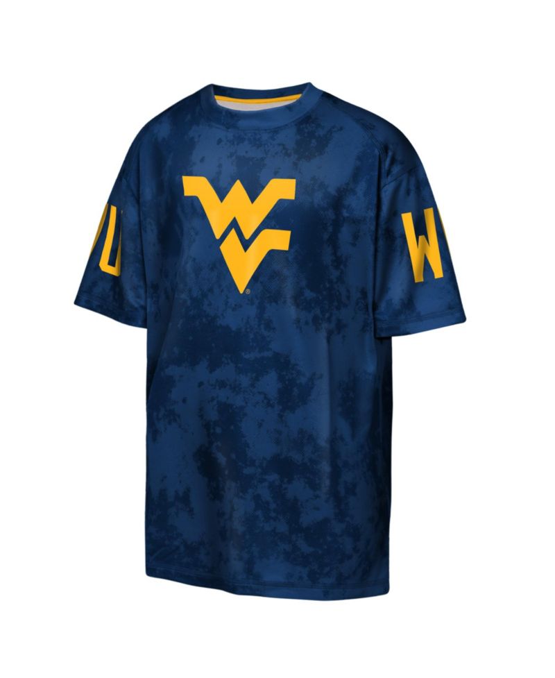 Big Boys and Girls Navy West Virginia Mountaineers Off-Side Sublimated T-Shirt