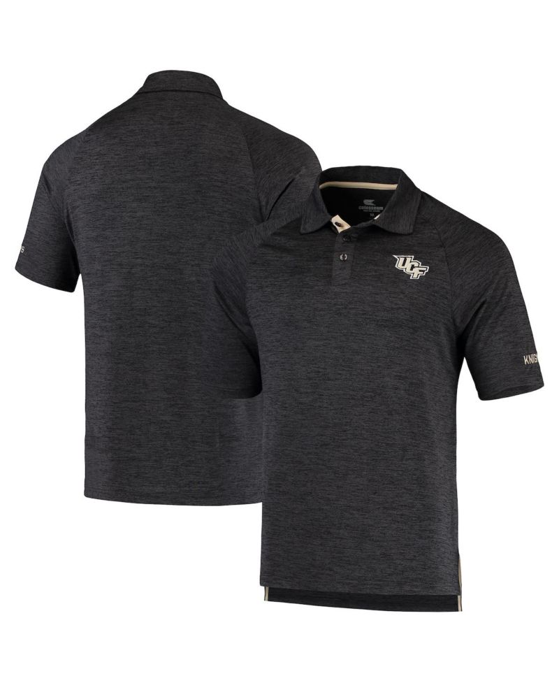 Men's Heathered Black UCF Knights Down Swing Polo Shirt