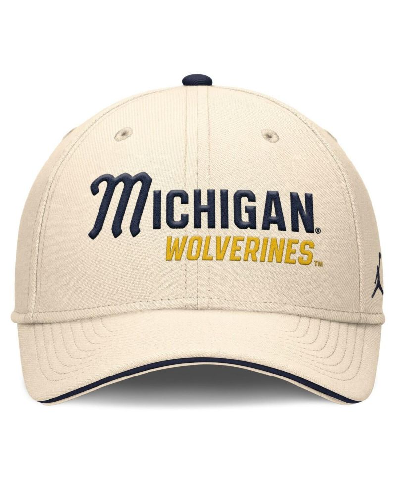 Men's Natural Michigan Wolverines 2026 Primetime Swooshflex Hat