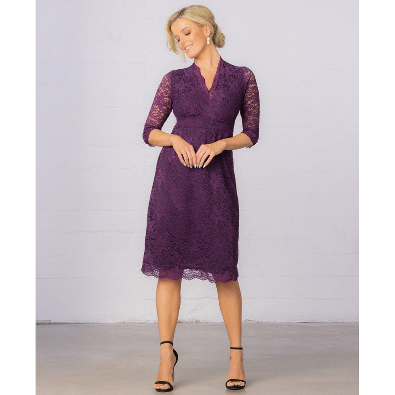 Women's Scalloped Boudoir Lace Cocktail Dress