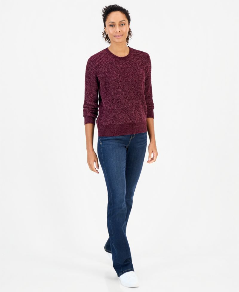 Women's Chenille Textured Stitch Crewneck Sweater