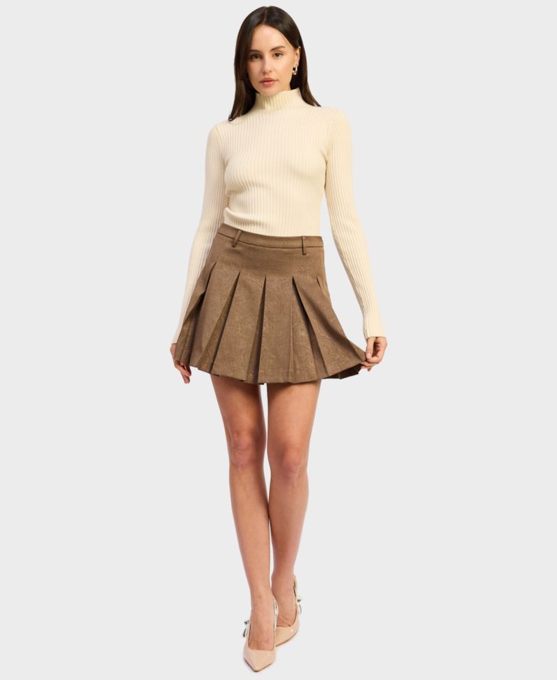 Women's Portia Pleated Floral-Print Mini Skirt