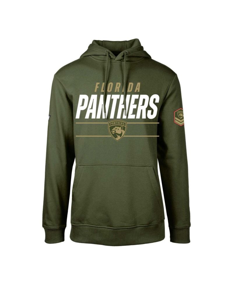Men's Olive Florida Panthers Podium Fleece Pullover Hoodie