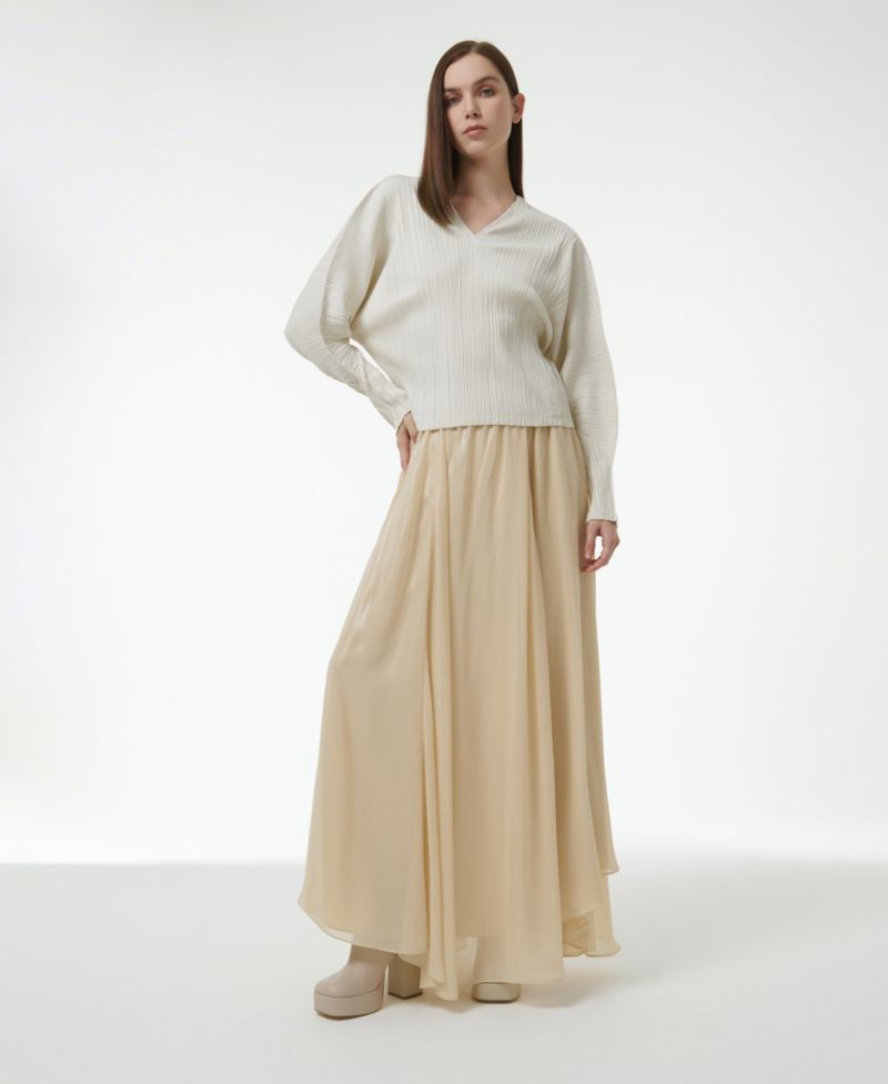Women's Elasticated Waist Asymmetric Skirt