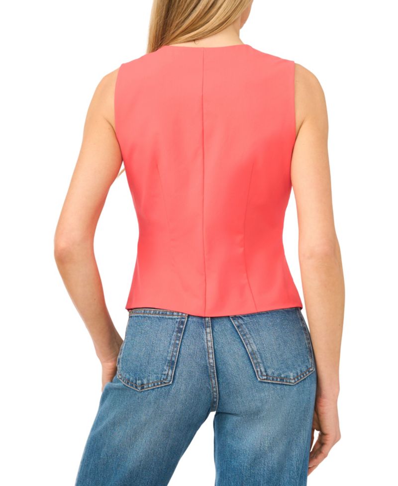 Women's Crewneck Button-Up Vest