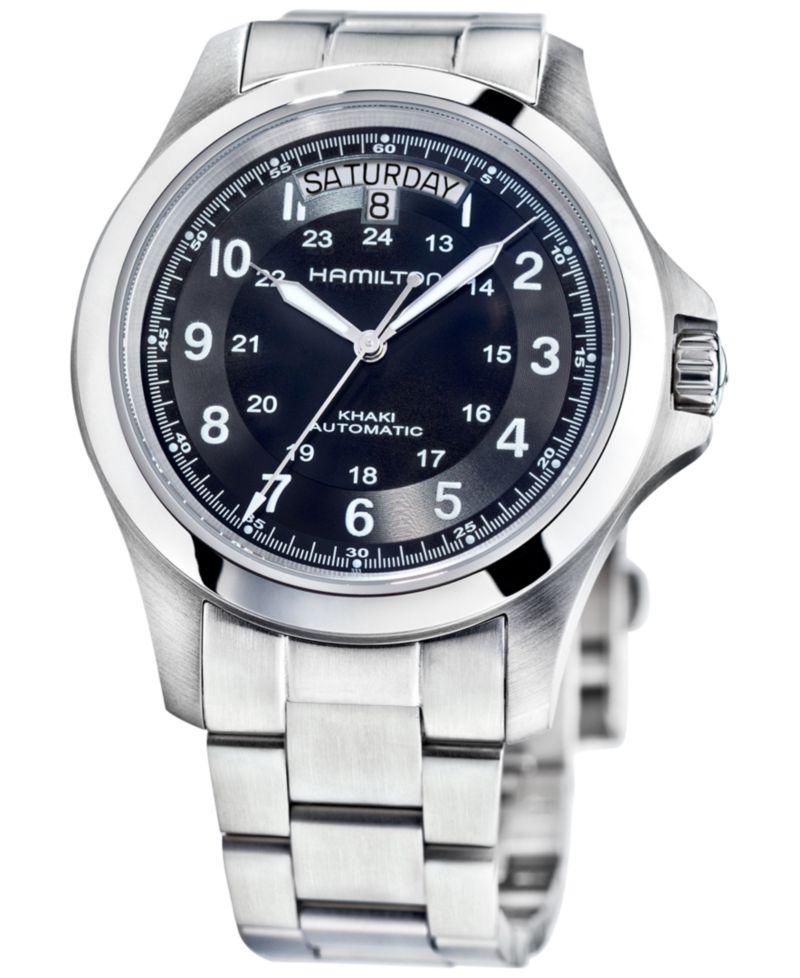 Men's Swiss Automatic Khaki King Stainless Steel Bracelet Watch 40mm H64455133