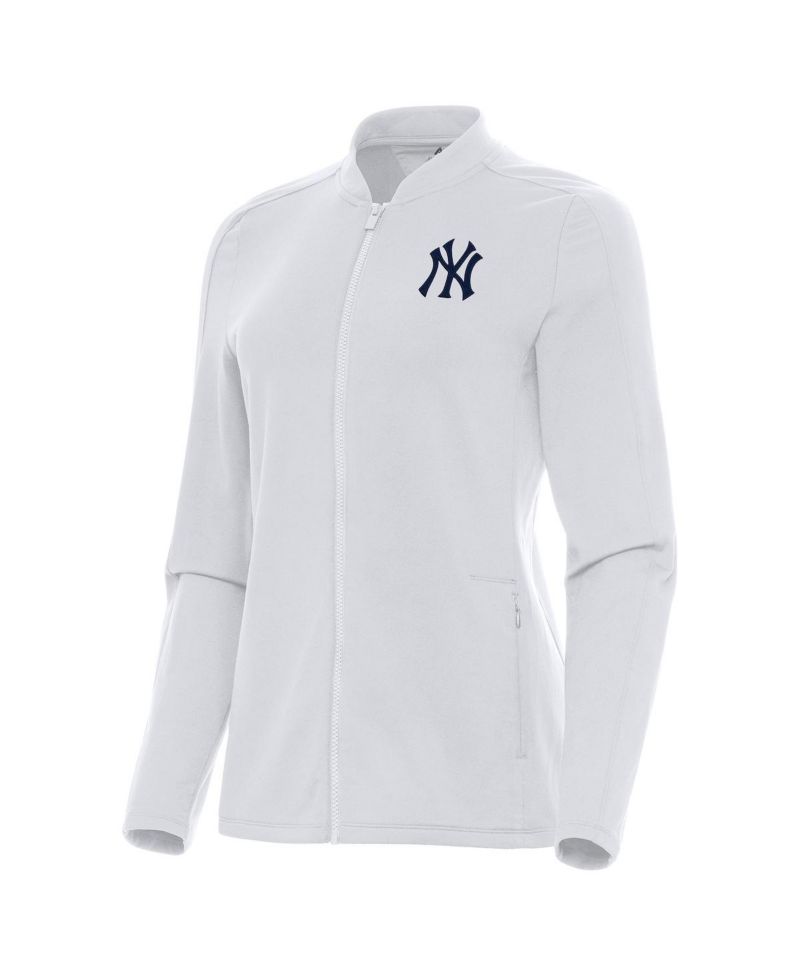 Women's White New York Yankees Continual Full-Zip Jacket